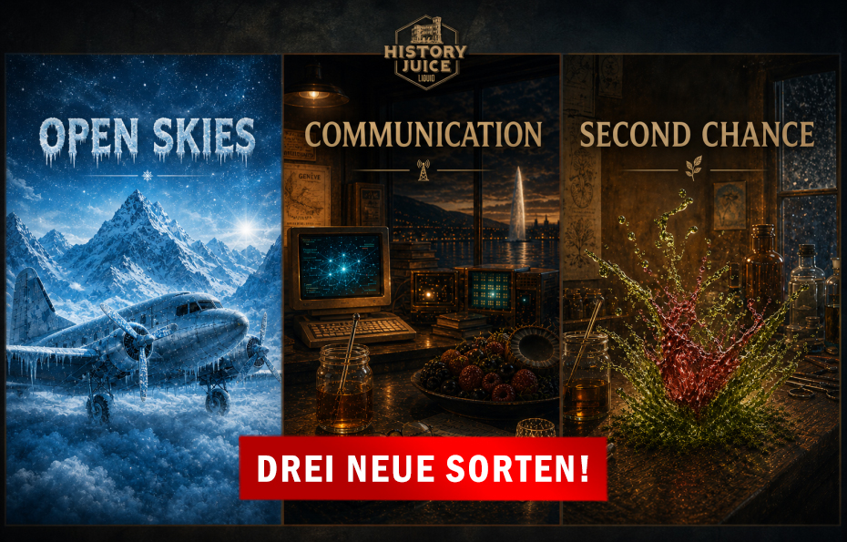 - - - Drei neue HISTORY JUICE, die Geschickte schreiben!
