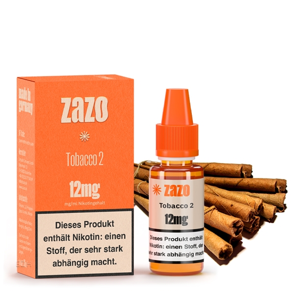 Tobacco 2 E-Liquid 10ml von ZAZO - Made in Germany