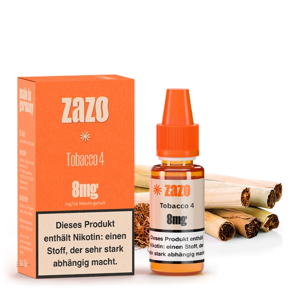 Tobacco 4 E-Liquid 10ml von ZAZO - Made in Germany