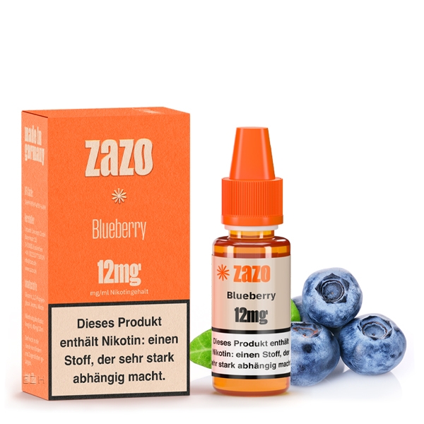 Blueberry E-Liquid 10ml von ZAZO - Made in Germany