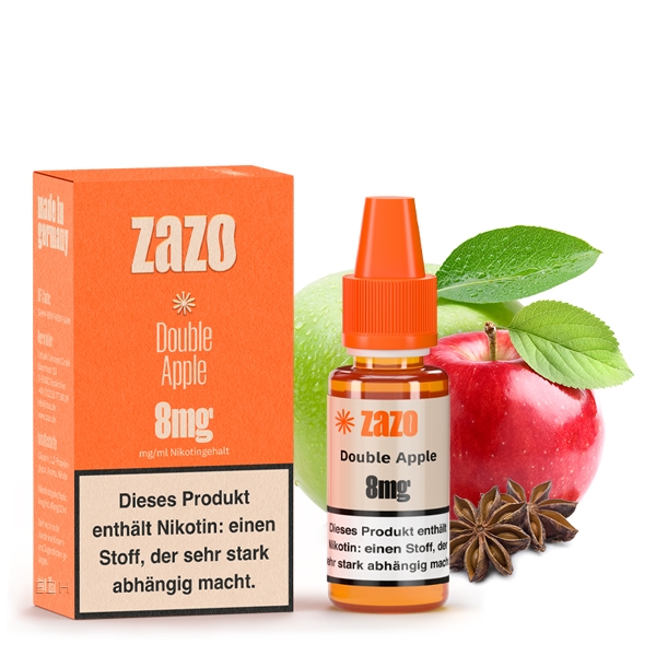 Double Apple (Doppel Apfel) E-Liquid 10ml von ZAZO - Made in Germany