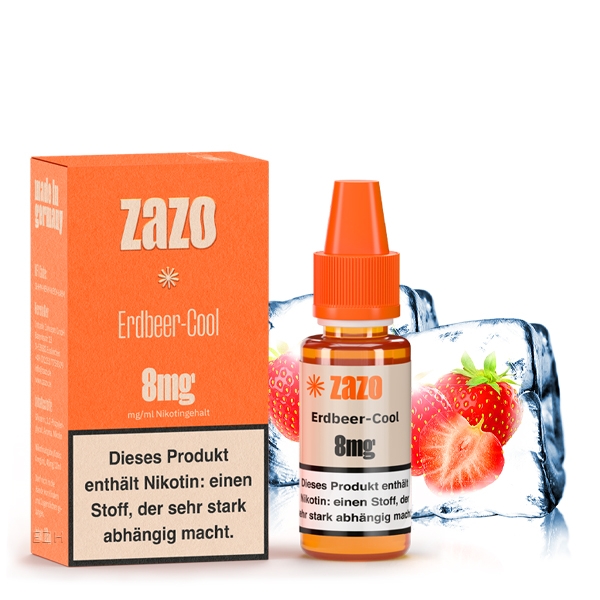 Erdbeer Cool E-Liquid 10ml von ZAZO - Made in Germany