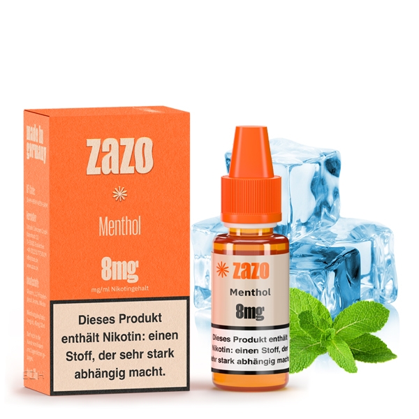 Menthol E-Liquid 10ml von ZAZO - Made in Germany