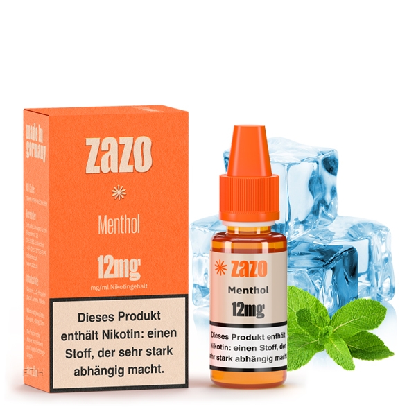 Menthol E-Liquid 10ml von ZAZO - Made in Germany