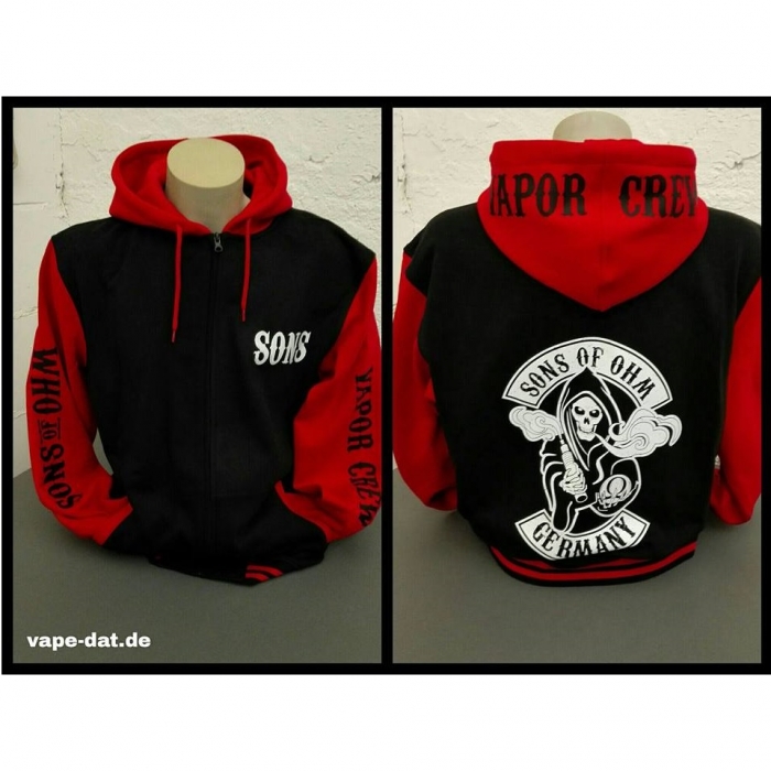 Kapuzenjacke SONS OF OHM ROT -  VAPE_DAT