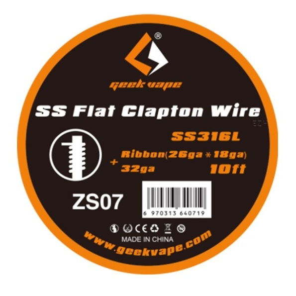 Wickeldraht - 3 Meter Flat Clapton SS316L - GeekVape [ZS07]