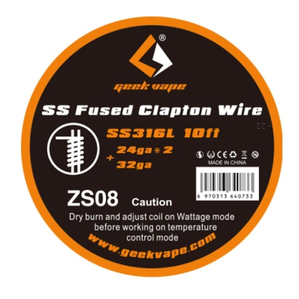 Wickeldraht - 3 Meter Fused Clapton SS 316L - GeekVape [ZS08]