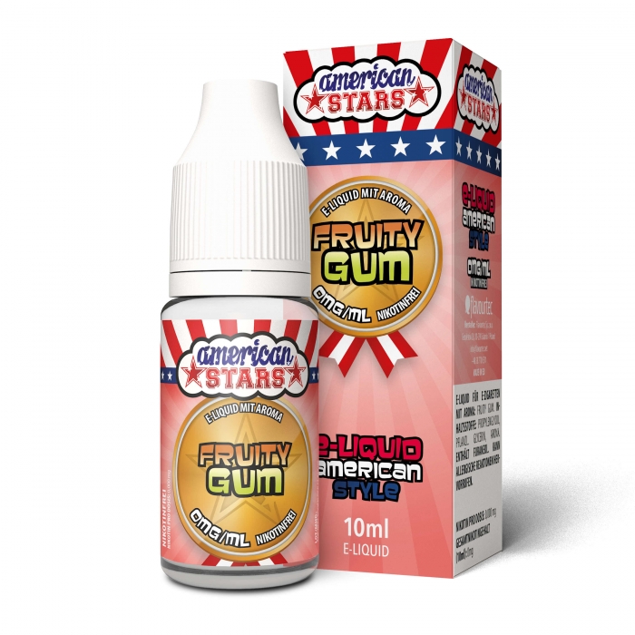 American Stars FRUITY GUM (Bubblegum Erdbeer Kiwi) - American Style E-Liquid made in EU