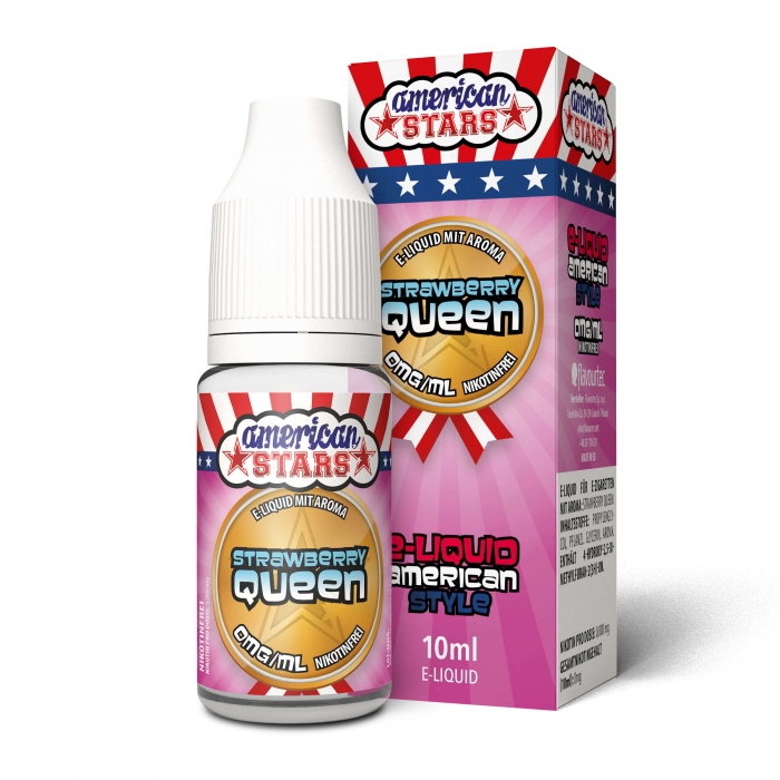 American Stars STRAWBERRY QUEEN (zart khle Erdbeeren) - American Style E-Liquid made in EU