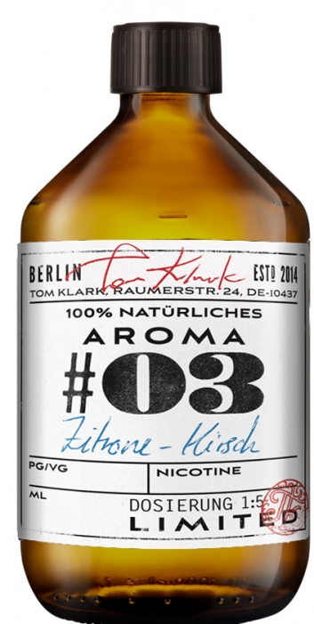 Braunglasflasche 1 Liter (leer, mit Etikett) - Tom Klark