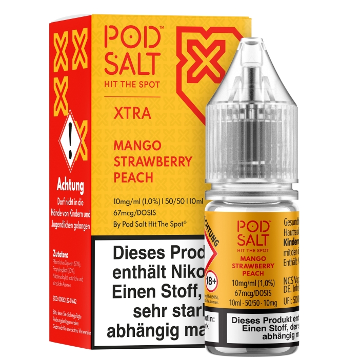 XTRA Mango Strawberry Peach Nikotinsalzliquid - POD SALT