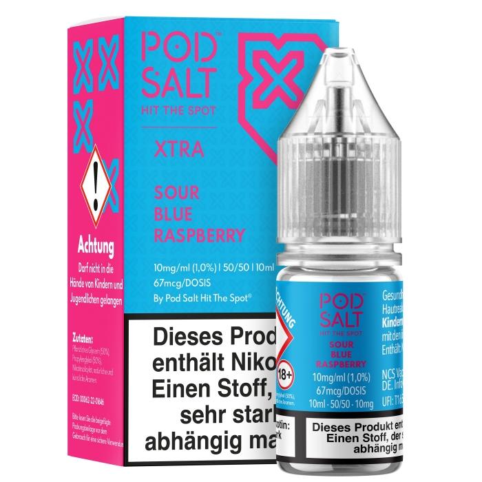 XTRA Sour Blue Raspberry Nikotinsalzliquid - POD SALT