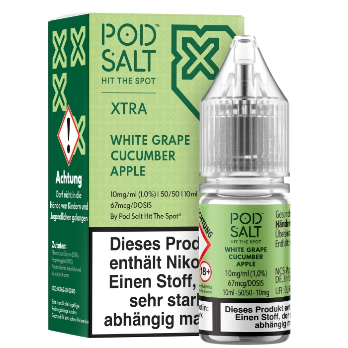 XTRA White Grape Cucumber Apple Nikotinsalzliquid - POD SALT