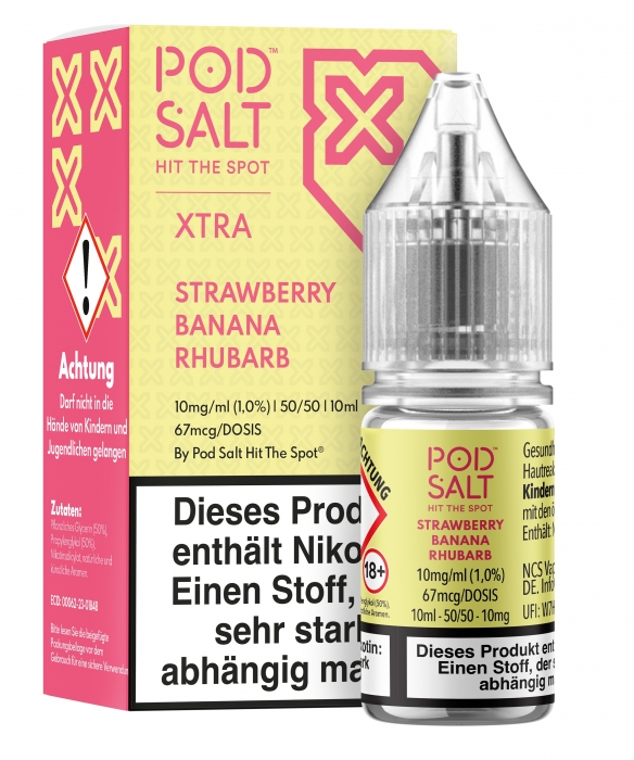 XTRA STRAWBERRY BANANA RHUBARB Nikotinsalzliquid - POD SALT