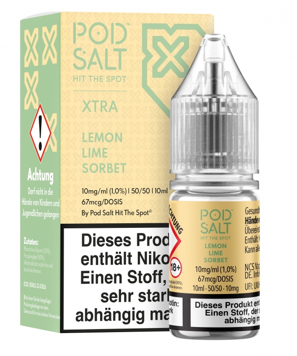 XTRA LEMON LIME SORBET Nikotinsalzliquid - POD SALT