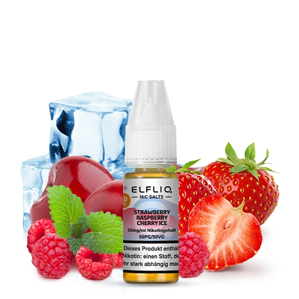 Strawberry Raspberry Cherry Ice Nikotinsalzliquid - Elfliq (ELFBAR)