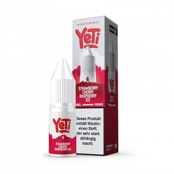 Strawberry Cherry Raspberry Ice - 10ml Nikotinsalzliquid (Erdbeere, Kirsche, Himbeere&Frische) - Yeti