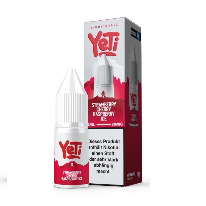 Strawberry Cherry Raspberry Ice - 10ml Nikotinsalzliquid (Erdbeere, Kirsche, Himbeere&Frische) - Yeti