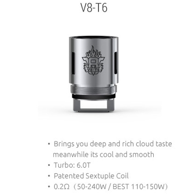 V8-T6 Sextuple Coilhead fr den TFV8 -  SMOK