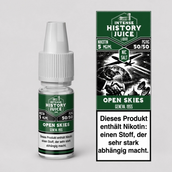 Open Skies (Menthol, Minze, K�hle) Nikotinsalzliquid 10ml - INTENSE HISTORY JUICE