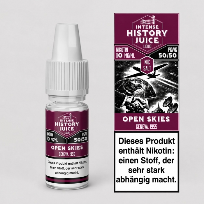 Open Skies (Menthol, Minze, K�hle) Nikotinsalzliquid 10ml - INTENSE HISTORY JUICE