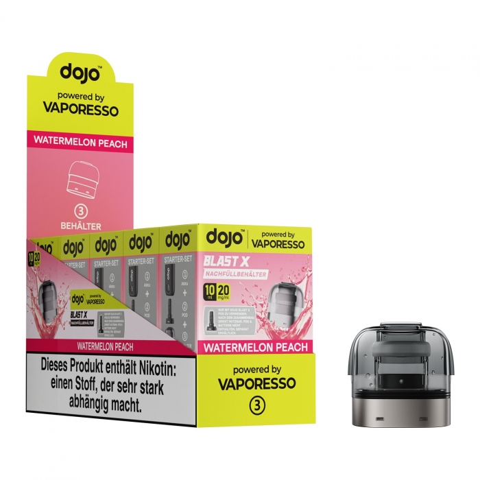 Dojo Blast X Nachf�llbeh�lter 10ml (5er VPE) - Watermelon Peach - Vaporesso