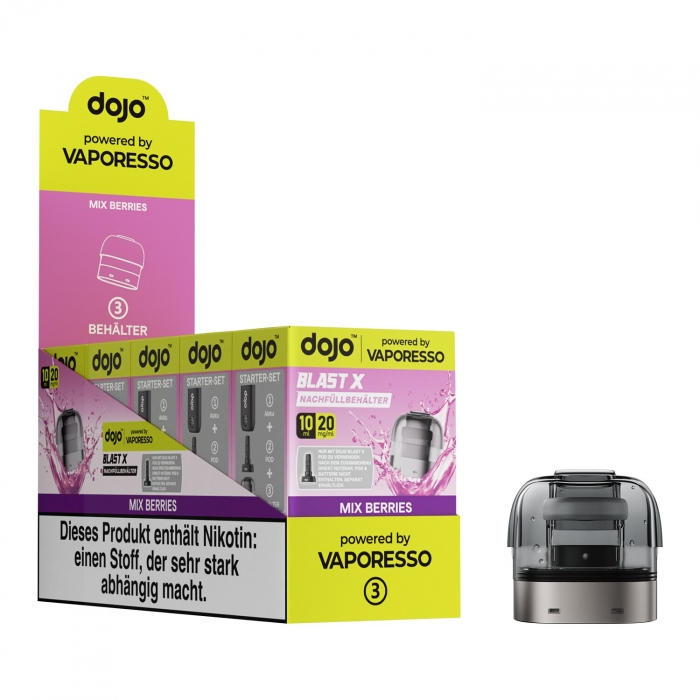 Dojo Blast X Nachf�llbeh�lter 10ml (5er VPE) - Mix Berries - Vaporesso
