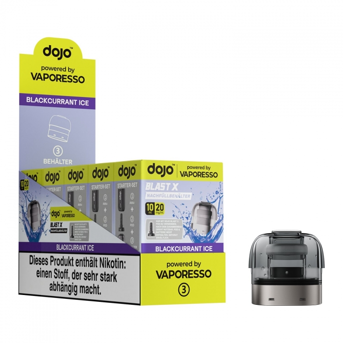 Dojo Blast X Nachf�llbeh�lter 10ml (5er VPE) - Blackcurrant Ice - Vaporesso