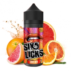 Six Licks LOVE BITE 100ml OVERDOSED E-Liquid made in UK