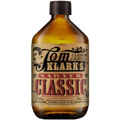 Braunglasflasche 1 Liter (leer, mit Etikett) - Tom Klark