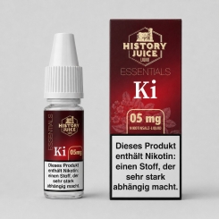 Neu** History Juice Essentials 10ml Nikotinsalzliquid - Ki Kirsche - History Juice