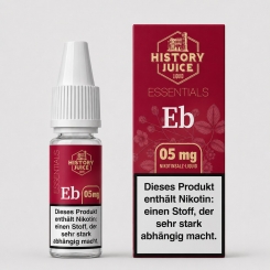 Neu** History Juice Essentials 10ml Nikotinsalzliquid - Eb Erdbeere - History Juice